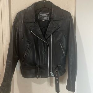Leather riding jacket